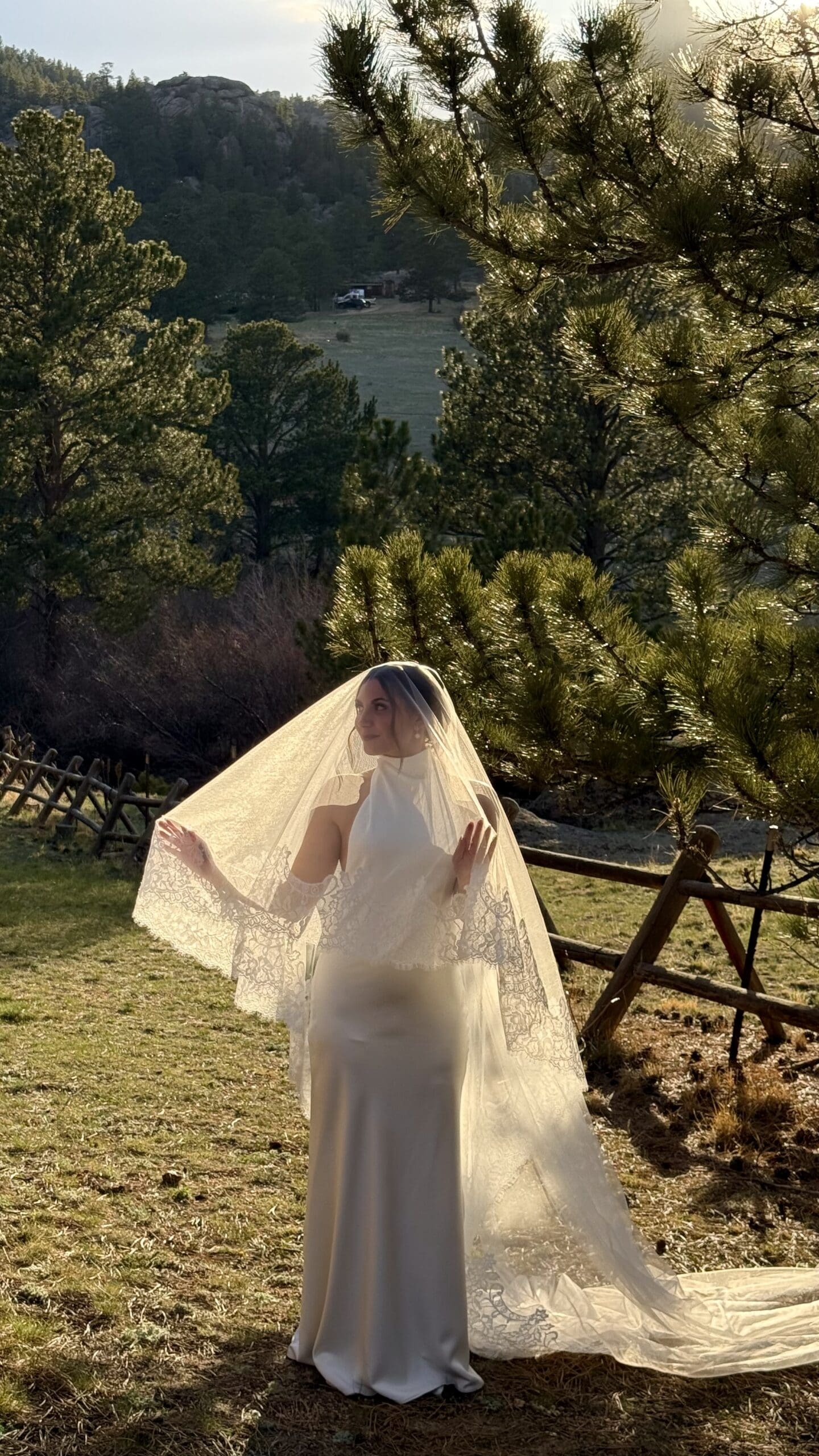 bride at golden hour at Black Canyon Inn