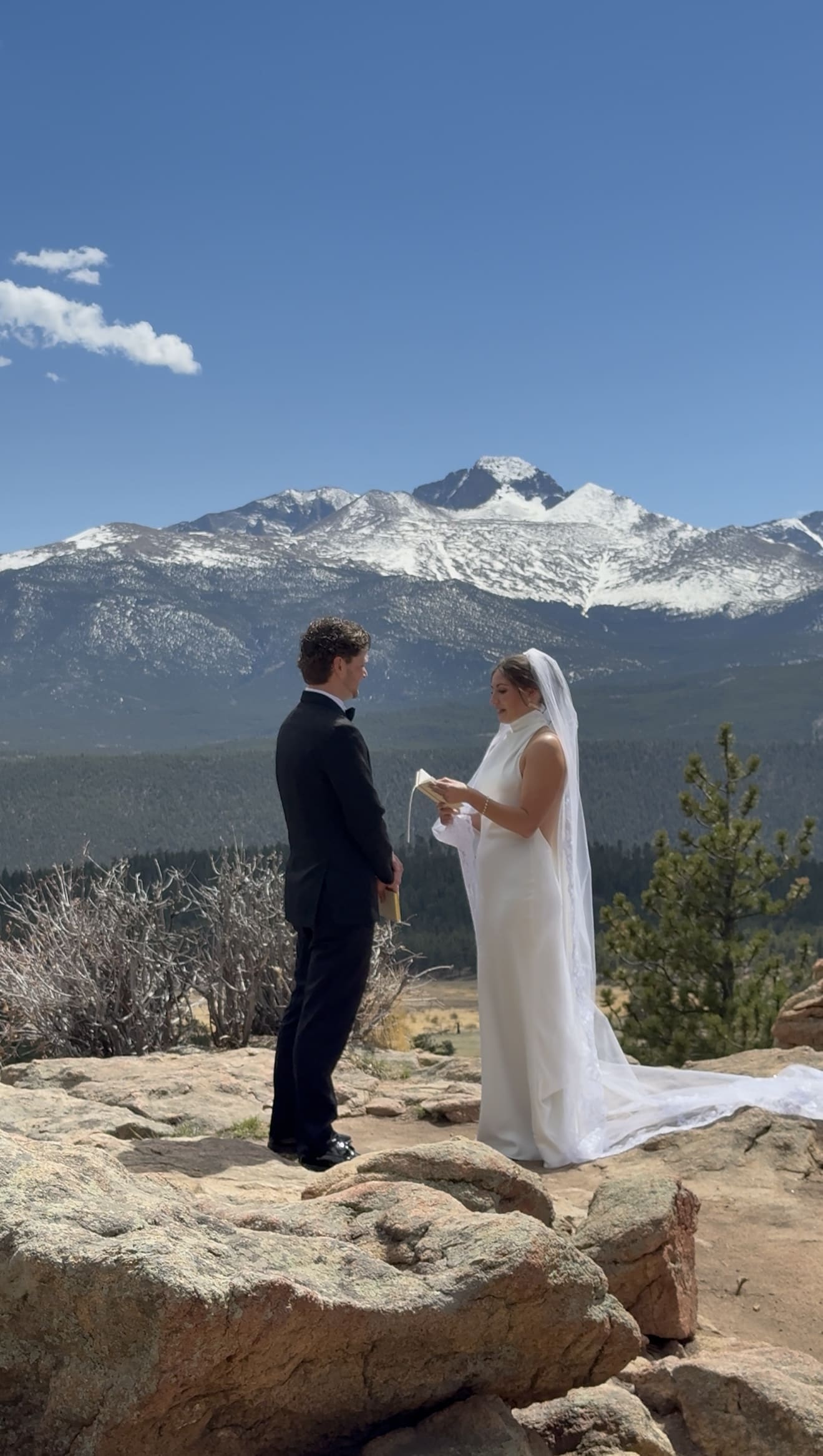 rocky mountain park wedding before heading to Black Canyon Inn
